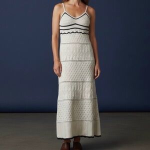 Olive & Oak Black and White/cream Knit Dress